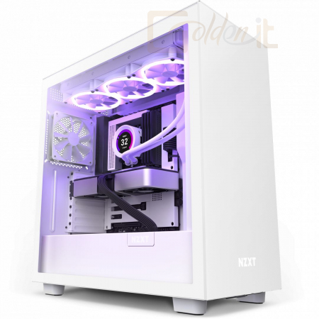 Ház NZXT H7 Tempered Glass Matte White - CM-H71BW-01