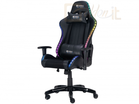 Gamer szék Sandberg Commander Gaming Chair RGB Black - 640-94