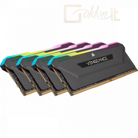 RAM Corsair 64GB 3200MHz DDR4 Kit(4x16GB) Vengeance RGB Black - CMH64GX4M4E3200C16