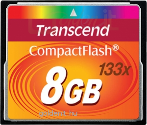 Transcend 8GB Compact Flash Card (133X) - Memóriakártya