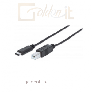 MANHATTAN kábel USB 3.1 C - 2.0 B M/M hossz 1m fekete