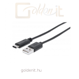 MANHATTAN kábel USB 3.1 C - 2.0 A M/M hossz 1m fekete
