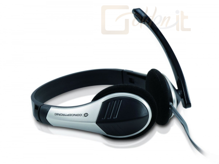 Fejhallgatók, mikrofonok Conceptronic  CCHATSTAR2 Headset Black - CCHATSTAR2
