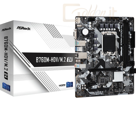 Alaplapok ASRock B760M-HDV/ M.2 D4 - 90-MXBL40-A0UAYZ