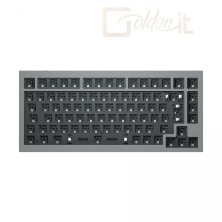 Billentyűzet Keychron Q1 QMK Custom Mechanical Keyboard Barebone ISO Silver Grey UK - Q1-E2