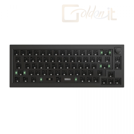 Billentyűzet Keychron Q2 QMK Custom Mechanical Keyboard Barebone Knob Carbon Black US - Q2-B1