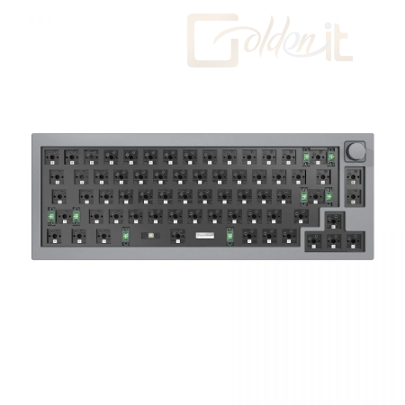 Billentyűzet Keychron Q2 QMK Custom Mechanical Keyboard Barebone Knob Silver Grey US - Q2-B2