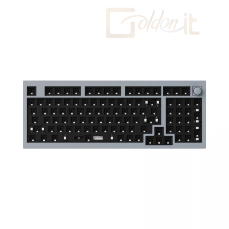 Billentyűzet Keychron Q5 QMK Custom Mechanical Keyboard Barebone ISO Knob Silver Grey UK - Q5-F2