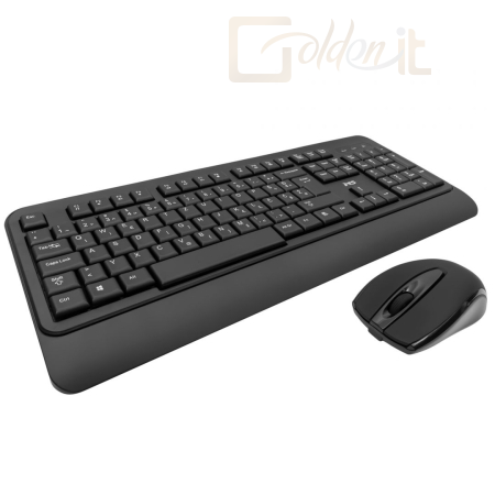 Billentyűzet MS Alpha M300 Wireless mouse and keyboard set Black US - MSP10027