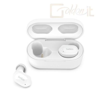 Fejhallgatók, mikrofonok Belkin SoundForm Play True Wireless Earbuds White - AUC005BTWH