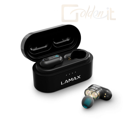 Fejhallgatók, mikrofonok Lamax Duals1 Headset Black - LMXDU1