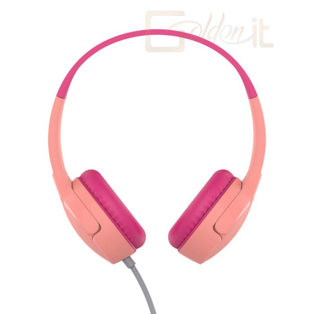 Fejhallgatók, mikrofonok Belkin SoundForm Mini Wired On-Ear Headphones for Kids Pink - AUD004BTPK