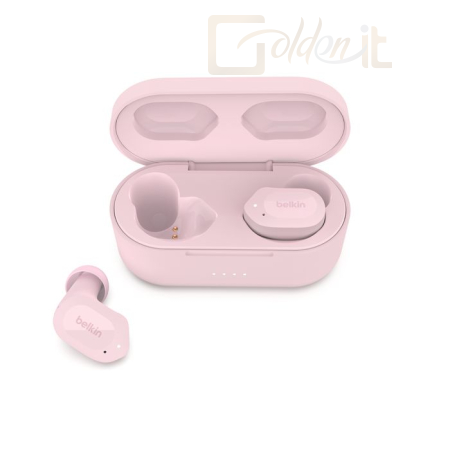 Fejhallgatók, mikrofonok Belkin SoundForm Play True Wireless Earbuds Pink - AUC005BTPK