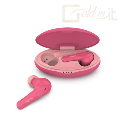 Fejhallgatók, mikrofonok Belkin SoundForm Nano​ Wireless Earbuds for Kids Pink - PAC003BTPK