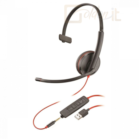 Fejhallgatók, mikrofonok Poly Plantronics Blackwire 3215 Headset Black - 209746-201