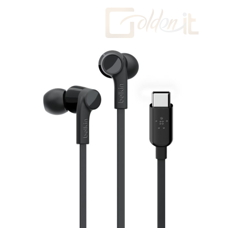 Fejhallgatók, mikrofonok Belkin SoundForm USB-C Headset Black - G3H0002BTBLK