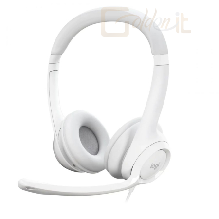 Fejhallgatók, mikrofonok Logitech H390 Stereo Headset Off-White - 981-001286