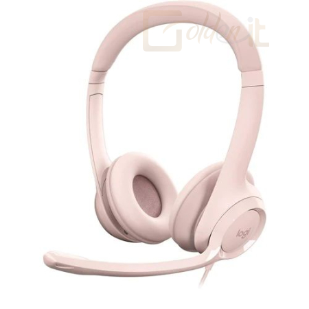 Fejhallgatók, mikrofonok Logitech H390 Stereo Headset Rose - 981-001281