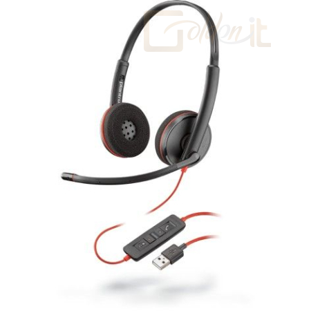 Fejhallgatók, mikrofonok Poly Plantronics Blackwire C3220 Headset Black - 209745-104