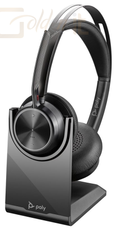 Fejhallgatók, mikrofonok Poly Plantronics Voyager Focus 2 UC Charging cradle Wireless headset Black - 213727-01
