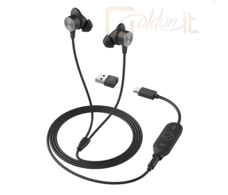 Fejhallgatók, mikrofonok Logitech Zone Wired Earbuds Graphite - 981-001009