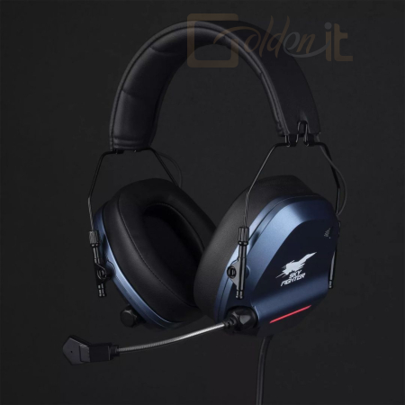 Fejhallgatók, mikrofonok KONIX Drakkar Skyfighter One Gaming Headset Black/Blue - KX-DK-SKY2-PC