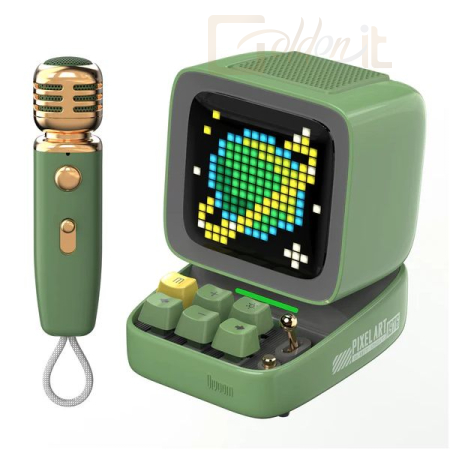 Hangfal Divoom Ditoo Mic Bluetooth Speaker Green - DITOOMIC_GREEN