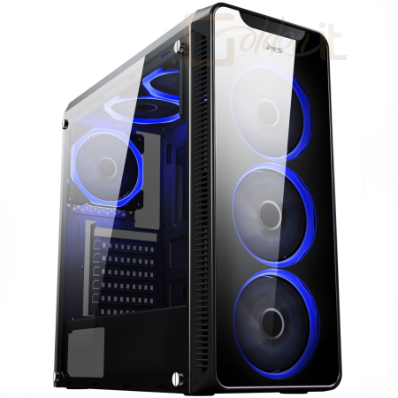 Ház MS Armor V700 Gaming Tempered Glass Window Black - MSC10012