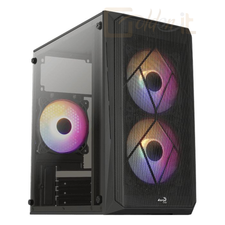 Ház Aerocool CS-107-A-BK-v2 Mesh FRGB Window Black - ACCS-PC14032.11