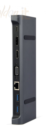 Notebook kiegészitők Gembird A-CM-COMBO9-02 USB Type-C 9-in-1 Multi-Port Adapter Space Grey - A-CM-COMBO9-02