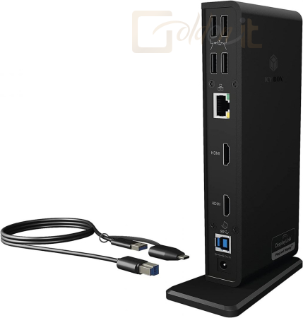 Notebook kiegészitők Raidsonic IcyBox IB-DK2251AC USB3.0 Multi-DockingStation Black - IB-DK2251AC