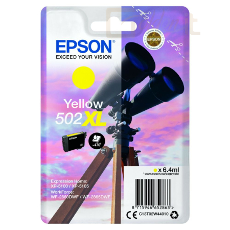 Nyomtató - Tintapatron Epson T02W4 (502XL) Yellow tintapatron - C13T02W44010