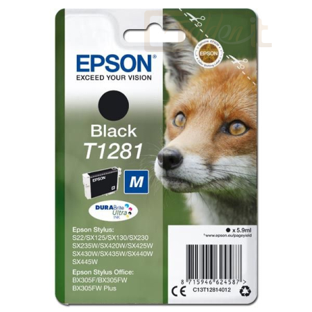 Nyomtató - Tintapatron Epson T1281 Black tintapatron - C13T12814012