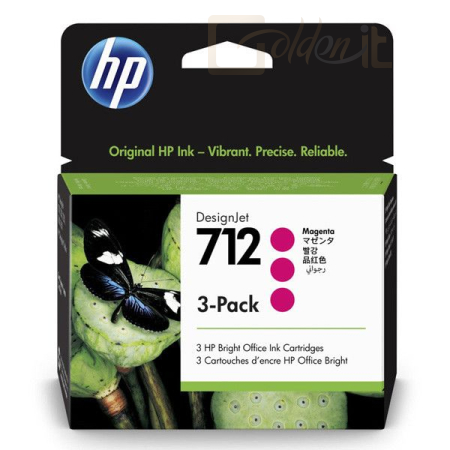 Nyomtató - Tintapatron HP 712 Magenta tintapatroncsomag - 3ED78A