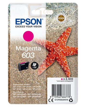 Nyomtató - Tintapatron Epson T03U3 (603) Magenta tintapatron - C13T03U34010