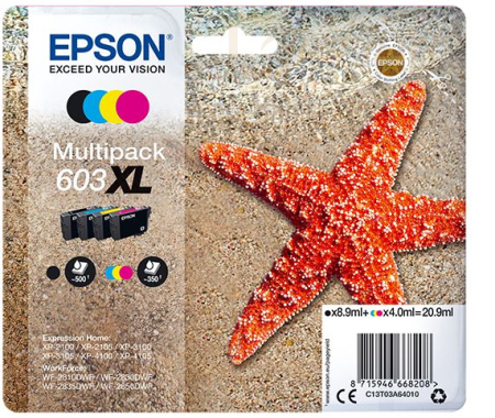 Nyomtató - Tintapatron Epson T03A6 (603XL) Multipack tintapatron - C13T03A64010