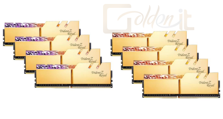 RAM G.SKILL 64GB DDR4 3600MHz Kit(8x8GB) Trident Z Royal Gold - F4-3600C14Q2-64GTRGB