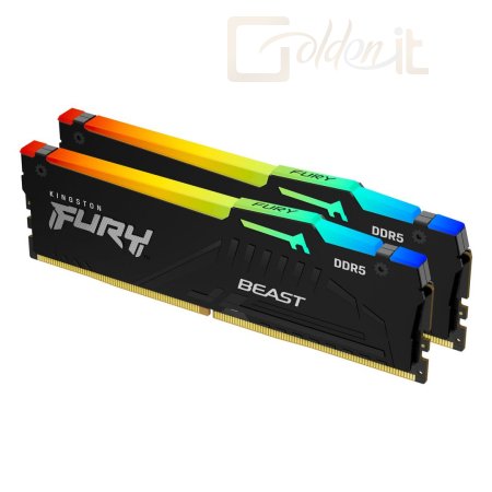 RAM Kingston 16GB DDR5 5200MHz Kit(2x8GB) Fury Beast RGB Black - KF552C36BBEAK2-16