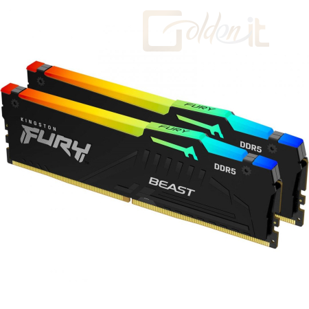 RAM Kingston 64GB DDR5 6000MHz Kit(2x32GB) Fury Beast RGB Black - KF560C40BBAK2-64