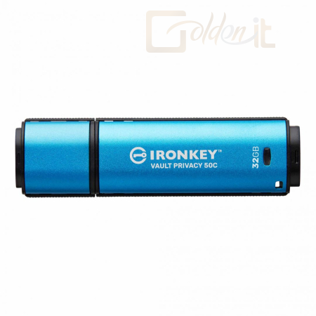 USB Ram Drive Kingston 32GB IronKey Vault Privacy 50C USB3.2 Blue - IKVP50C/32GB