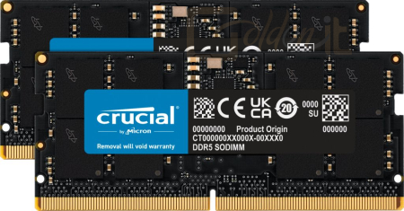 RAM - Notebook Crucial 32GB DDR5 4800MHz Kit(2x16GB) SODIMM - CT2K16G48C40S5