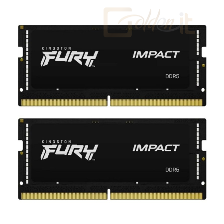 RAM - Notebook Kingston 32GB DDR5 5600MHz Kit(2x16GB) SODIMM Fury Impact Black - KF556S40IBK2-32