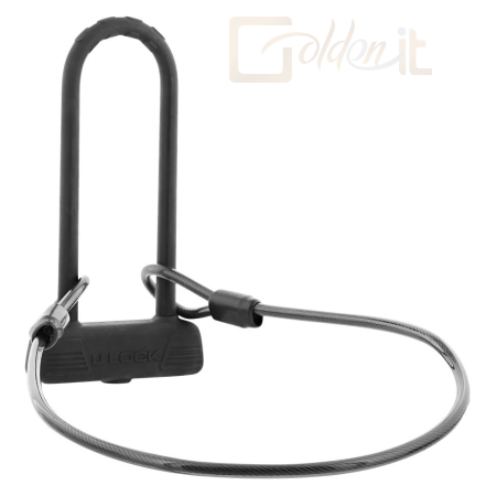 Elektromos roller TnB U-lock with cable for bike /e-scooter Black - UMULOCKXL