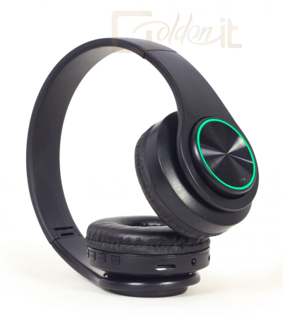Fejhallgatók, mikrofonok Gembird BHP-LED-01 Bluetooth Headset with LED Light effect Black - BHP-LED-01