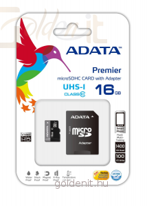 A-Data 16GB microSDHC Class 10 UHS-I U1 adapterrel