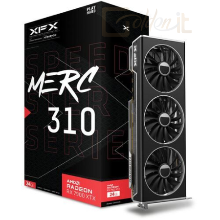 Videókártya XFX RX 7900 XTX 24GB DDR6 Speedster Merc 310 Black Edition - RX-79XMERCB9