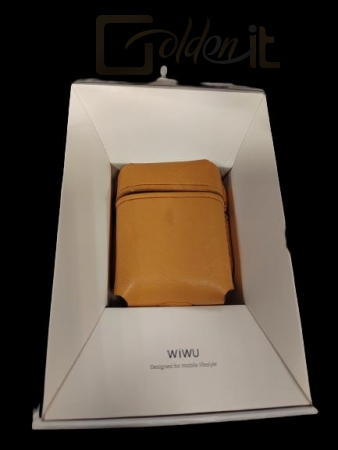 Kellék - Wiwu Lux Airpods tok Case leather brown