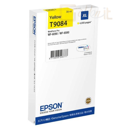 Nyomtató - Tintapatron Epson T9084 Yellow tintapatron - C13T908440
