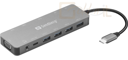 Notebook kiegészitők Sandberg USB-C 13-in-1 Travel Dock Grey - 136-45