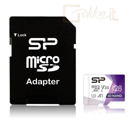 USB Ram Drive Silicon Power 128GB microSDXC Superior Pro Class 10 UHS-I U3 V30 + adapterrel - SP128GBSTXDU3V20AB